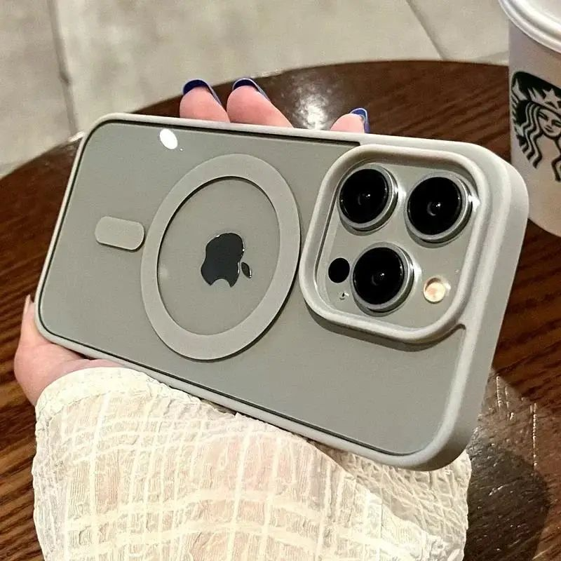 iPhone 15, 14, 13, 12, 11 Pro Max,  Transparent Case with Colorful Border for Wireless Charging