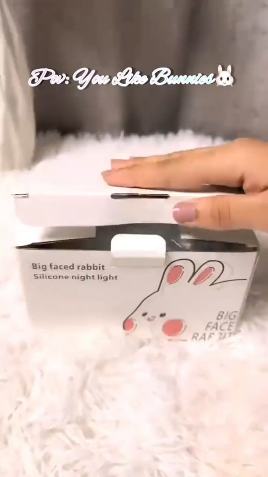 Cute Silicone Bunny Night Lamp – Baby Safe, BPA Free, Eye-Caring, Rechargeable LED Night Light